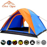 3-4 Person Camping Tent Dual Layer Windbreak Waterproof Anti UV Tourist Tents for Fishing Hiking Beach Travel 3 Season Tent