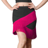 Mini Tassel Fringe Skirt Women High Waist Summer Bodycon Casual Short Skirts Ballroom Tango Latin Dance Bottoms Dancing Skirts