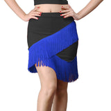 Mini Tassel Fringe Skirt Women High Waist Summer Bodycon Casual Short Skirts Ballroom Tango Latin Dance Bottoms Dancing Skirts