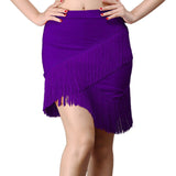 Mini Tassel Fringe Skirt Women High Waist Summer Bodycon Casual Short Skirts Ballroom Tango Latin Dance Bottoms Dancing Skirts