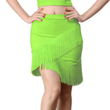 Mini Tassel Fringe Skirt Women High Waist Summer Bodycon Casual Short Skirts Ballroom Tango Latin Dance Bottoms Dancing Skirts