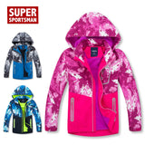 Autumn Winter Children Waterproof Fleece Jackets Kids Hiking Coat Windbreaker Softshell Toddler Girl Boy Camping Outdoor Clothes