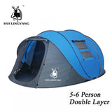Large throw tent outdoor 3-4persons automatic speed open throwing pop up windproof waterproof beach camping tent large space