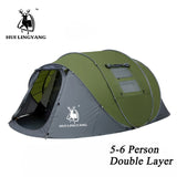 Large throw tent outdoor 3-4persons automatic speed open throwing pop up windproof waterproof beach camping tent large space