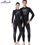 Dive&Sail Men Women 3mm Neoprene One Piece Wetsuit Long Sleeve Full Body Warm Rashguard Diving Swimming Surf  Scuba Wet Suits
