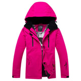 Solid Hooded Winter Ski Jackets Outdoor Sport Thermal Waterproof Snowboard Jackets Climbing Snow Skiing Clothes