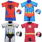 Boy One Piece Swimsuit Swimwear Super hero Bathing Suit Batman Swimming Boys Captain America Kids Sport Baby Beachwear 2020 New