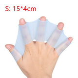 Swimming Hand Finger Fin Learning Swimming Pool Accessory Finger Wear Hand Web Flippers Training Diving Gloves Swim Pool Paddles