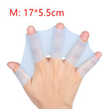 Swimming Hand Finger Fin Learning Swimming Pool Accessory Finger Wear Hand Web Flippers Training Diving Gloves Swim Pool Paddles