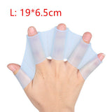 Swimming Hand Finger Fin Learning Swimming Pool Accessory Finger Wear Hand Web Flippers Training Diving Gloves Swim Pool Paddles