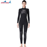 Dive&Sail Men Women 3mm Neoprene One Piece Wetsuit Long Sleeve Full Body Warm Rashguard Diving Swimming Surf  Scuba Wet Suits