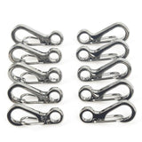10PCS Carabiner Climb Clasp Clip HookTravel Kit Camping Equipment Outdoor Survival Gear Camp Mountaineering Hiking Fishing Hooks