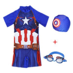 Boy One Piece Swimsuit Swimwear Super hero Bathing Suit Batman Swimming Boys Captain America Kids Sport Baby Beachwear 2020 New