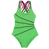 Andzhelika Swimsuit Girls One Piece Swimwear Solid Bandage Bodysuit Children Beachwear Sports Swim Suit Bathing Suit AK8675