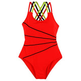 Andzhelika Swimsuit Girls One Piece Swimwear Solid Bandage Bodysuit Children Beachwear Sports Swim Suit Bathing Suit AK8675