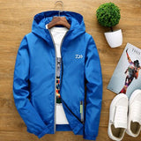 Outdoor  Spring Autumn  Big Size Men Women Jacket Couple Windbreaker Reflective DAIWA Fishing Clothes Hiking Camping Clothing