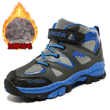 Children Outdoor Sports Hiking Boots Teenagers Mountain Climbing Trekking Shoes Boy Winter Ankle Boots Kids Classic Sneakers