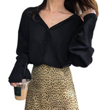 Chiffon Blouse Women Long Sleeve V Neck Tops Female Ladies Spring Autumn Blouses Shirts