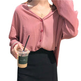 Chiffon Blouse Women Long Sleeve V Neck Tops Female Ladies Spring Autumn Blouses Shirts