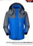 Thick Warm Outdoor Ski Suit Down Feather Cotton-padded Hiking Clothes Hooded Mountaineering Travel Sports Raincoat