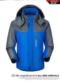 Thick Warm Outdoor Ski Suit Down Feather Cotton-padded Hiking Clothes Hooded Mountaineering Travel Sports Raincoat