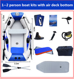 Outdoor Water Inflatable Boat175cm PVC Boat  Wear-resistant 1-2Person Inflatables Kayak Fishing Boat Air Deck Bottom E-Motor