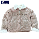 Vangull casaco de inverno feminino grosso peles forrado casacos parkas moda falso forro de pele veludo bombardeiro jaquetas bonito outwear 2019 novo