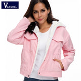 Vangull casaco de inverno feminino grosso peles forrado casacos parkas moda falso forro de pele veludo bombardeiro jaquetas bonito outwear 2019 novo