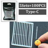 5Set=500PCS Carp Fishing Accessories Micro Bait Stopper Boillies Bait Stop Bead Carp Bait Holder for Hair Rig Tackle Accessories