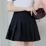 Gentillove Women Causal Japanese Mini Pleated Skirt High Waist Pink A-line Skirts 2019 Casual Plaid Streetwear Skirts Bottoming