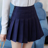 Gentillove Women Causal Japanese Mini Pleated Skirt High Waist Pink A-line Skirts 2019 Casual Plaid Streetwear Skirts Bottoming