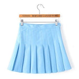 Gentillove Women Causal Japanese Mini Pleated Skirt High Waist Pink A-line Skirts 2019 Casual Plaid Streetwear Skirts Bottoming