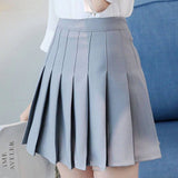 Gentillove Women Causal Japanese Mini Pleated Skirt High Waist Pink A-line Skirts 2019 Casual Plaid Streetwear Skirts Bottoming