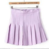 Gentillove Women Causal Japanese Mini Pleated Skirt High Waist Pink A-line Skirts 2019 Casual Plaid Streetwear Skirts Bottoming