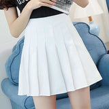 Gentillove Women Causal Japanese Mini Pleated Skirt High Waist Pink A-line Skirts 2019 Casual Plaid Streetwear Skirts Bottoming