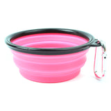 Aollapsible Pet Silicone Bowl Portable Outdoor Camping Travel Folding Dog Bowl Water Bowl Kettle Pet Dog Food Bowl