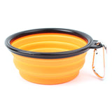 Aollapsible Pet Silicone Bowl Portable Outdoor Camping Travel Folding Dog Bowl Water Bowl Kettle Pet Dog Food Bowl