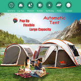 2-8 People Fully Automatic Camping Tent Windproof Waterproof Automatic Pop-up Tent Family Outdoor Instant Setup Tent 4 Season