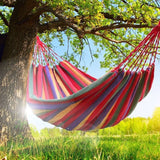 200*150cm white Canvas Fabric Hammock camping bed equipment outdoor folding bed camas plegables lit de camp cama plegable para