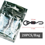 20Pcs Carp Fishing Accessories Spinner Swivels Quick Change Swivels for Ronnie Rigs  Rolling Swivel Carp Fishing Chod Rig Tackle