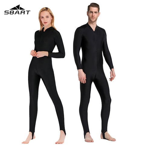 SBART UPF 50+ Lycra Diving Wetsuit anti UV one piece rash guard long sleeve swimwear surf Suit Men Women Sun Protect