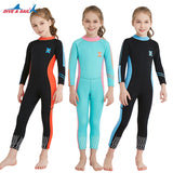 DIVE&SAIL 2.5MM Neoprene Cute Girl Thermal Wetsuits Children Full Body Diving Suits Surf Swimwear Sunscreen Keep Warm Clothing