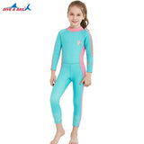 DIVE&SAIL 2.5MM Neoprene Cute Girl Thermal Wetsuits Children Full Body Diving Suits Surf Swimwear Sunscreen Keep Warm Clothing