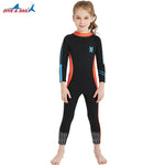 DIVE&SAIL 2.5MM Neoprene Cute Girl Thermal Wetsuits Children Full Body Diving Suits Surf Swimwear Sunscreen Keep Warm Clothing