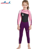 DIVE&SAIL 2.5MM Neoprene Cute Girl Thermal Wetsuits Children Full Body Diving Suits Surf Swimwear Sunscreen Keep Warm Clothing