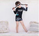 2020 MEIYIER Korean rashguard girls boys swimsuit UV sun protection kids swim surf rash guard suit for teens 2-16 Years