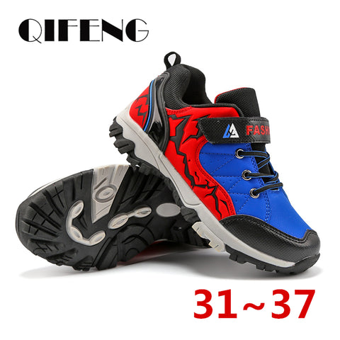 Autumn Children Sports Hiking Shoes Rock Climbing Kids Trekking Running Footwear Boy Student Casual Sneakers Winter Antiskid 12