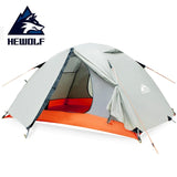 Hewolf 2 Person Waterproof Camping Tents For Outdoor Recreation  Double Layer 4 Seasons Hiking Fishing Beach Tourist Tents