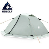 Hewolf 2 Person Waterproof Camping Tents For Outdoor Recreation  Double Layer 4 Seasons Hiking Fishing Beach Tourist Tents
