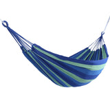 Hammock Camping Tents Portable Garden Canvas Hammock Canvas Bed Camping Hanging Porch Backyard Indoor Outdoor Swing Blue